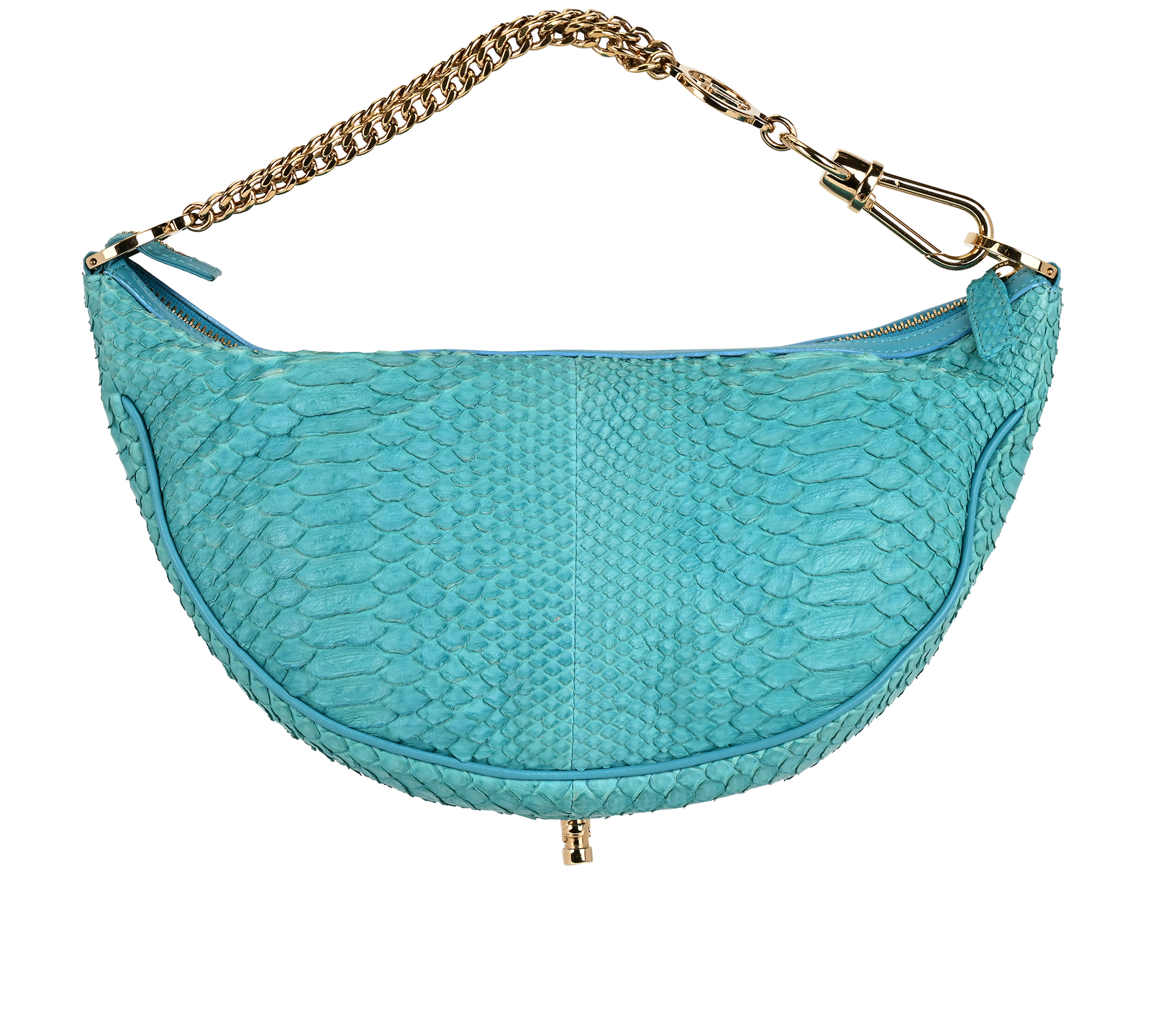 Vintage Zip Detail Hobo, &pound;350, Handbags, Blue, Python, Back view